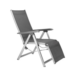 Крісло розкладне KETTLER BASIC PLUS з підніжкою 90 x 61 x 111 см - сіре