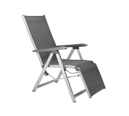 Крісло розкладне KETTLER BASIC PLUS з підніжкою 90 x 61 x 111 см - сіре