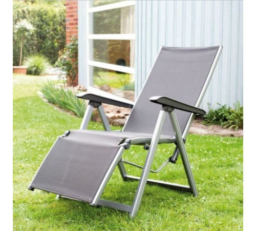 Крісло розкладне KETTLER BASIC PLUS з підніжкою 90 x 61 x 111 см - сіре