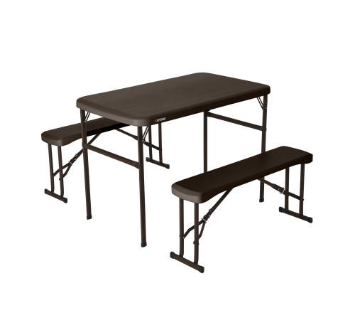 Стіл і дві лавки LIFETIME 80424, 106 х 60,9 х 73,6 см - коричневий