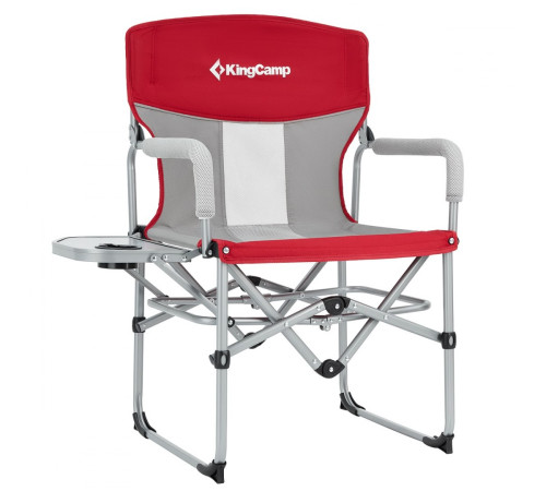 Крісло кемпінгове розкладне KING CAMP Director 92 x 60 x 44 см - червоно-сіре