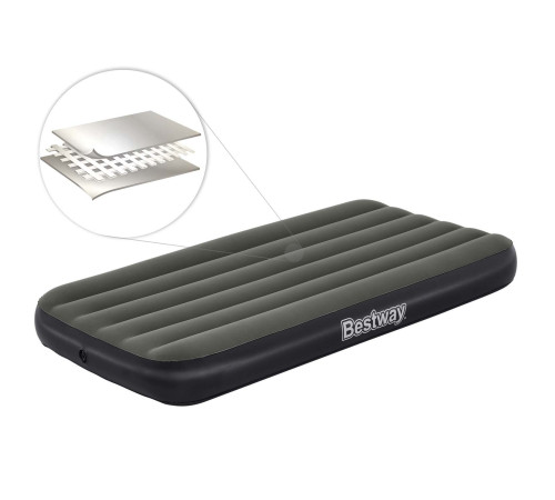 Матрац надувний Bestway 6713L 188x99 см, чорно-сірий