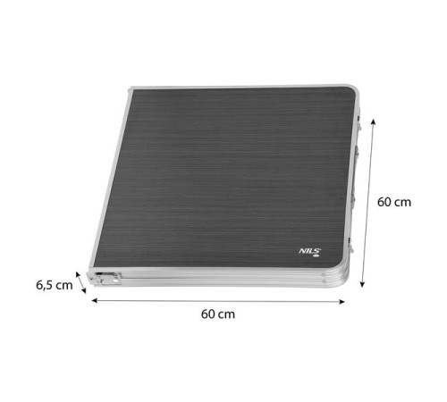 Стіл розкладний NILS CAMP NC1633 з 4 стільцями, темно-сірий