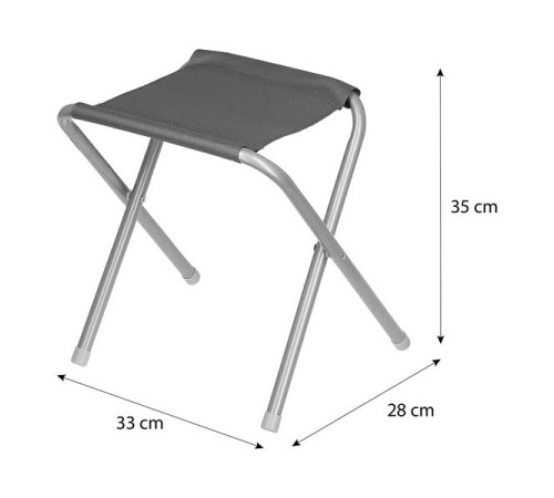 Стіл розкладний NILS CAMP NC1633 з 4 стільцями, темно-сірий