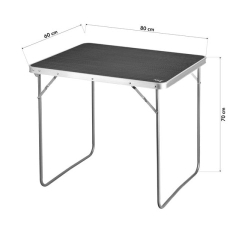 Стіл кемпінговий NILS CAMP NC3401 80 x 60 x 70 см, темно-сірий