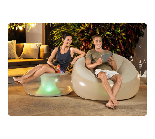 Крісло надувне LED Bestway 75086 102 х 97 х 71 см