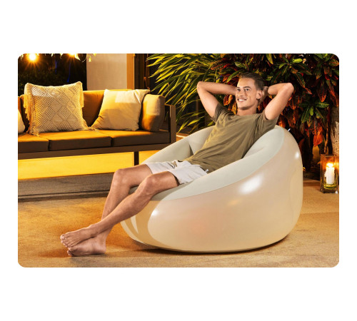 Крісло надувне LED Bestway 75086 102 х 97 х 71 см