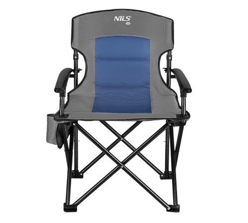 Крісло для кемпінгу NILS CAMP NC3075, сіро-синє