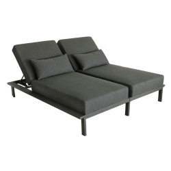 Лежак двомісний KETTLER PURE 0107009-7000, 205 x 206 x 50 см - темно-сірий