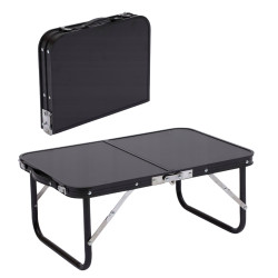 Стіл туристичний Chomik Garden Line HOLMEN 60 x 40 x 26,5 см - чорний