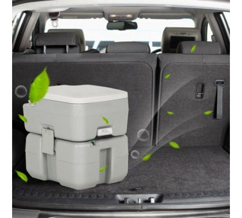 Туалет портативний туристичний Costway з поршневим насосом