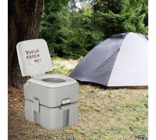 Туалет портативний туристичний Costway з поршневим насосом