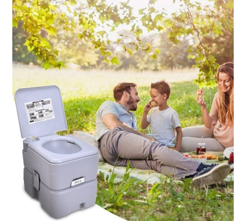 Портативний туристичний туалет зі зливом 20 л Costway