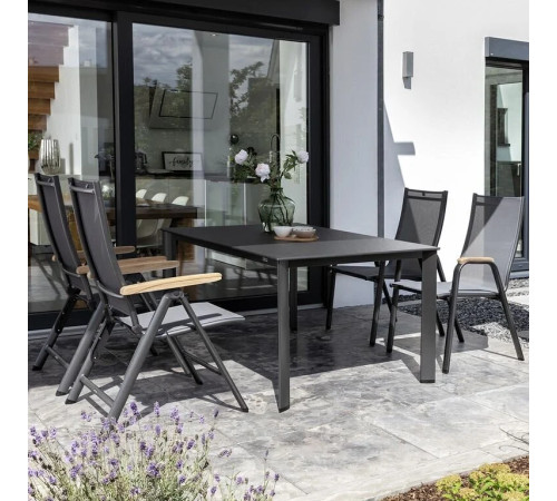 Каркас садового столу KETTLER EDGE 160 х 95 х 72,7 см - сріблястий