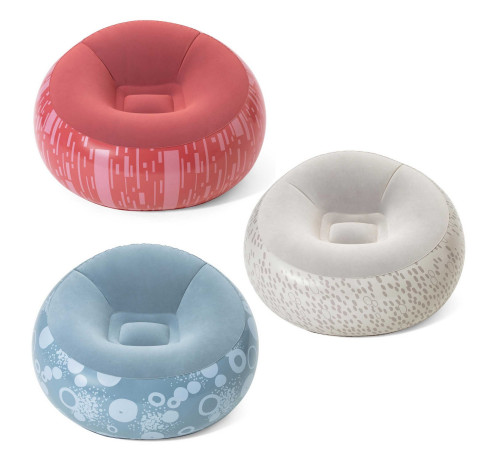 Крісло надувне Bestway 75052 112 x 112 x 66 см, сіре