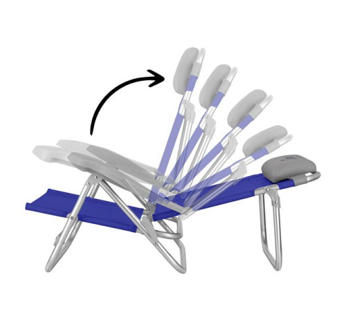 Крісло для кемпінгу 2в1 NILS CAMP NC3502, синьо-сіре