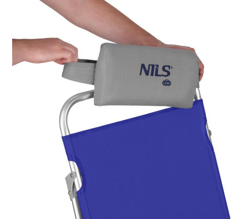 Крісло для кемпінгу 2в1 NILS CAMP NC3502, синьо-сіре