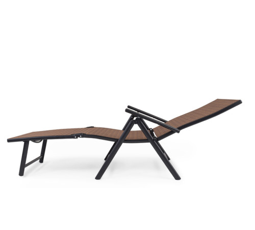 Шезлонг з алюмінієвою рамою DiVolio Bolzano 177 х 61 х 65 см - коричневий