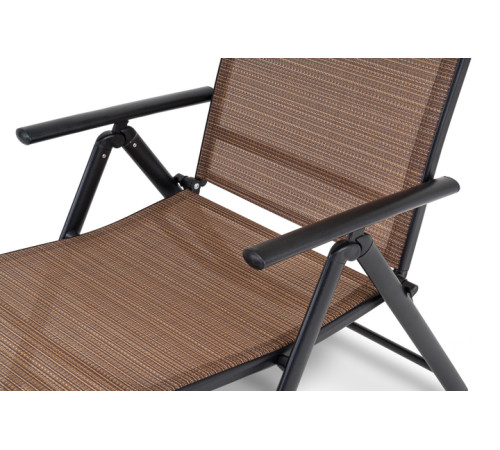 Шезлонг з алюмінієвою рамою DiVolio Bolzano 177 х 61 х 65 см - коричневий