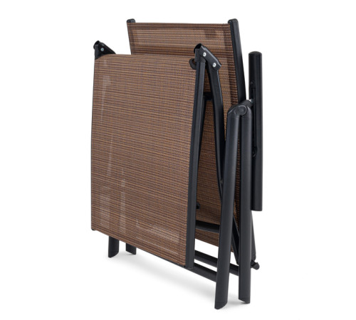 Шезлонг з алюмінієвою рамою DiVolio Bolzano 177 х 61 х 65 см - коричневий