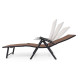 Шезлонг з алюмінієвою рамою DiVolio Bolzano 177 х 61 х 65 см - коричневий
