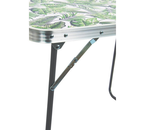 Стіл кемпінговий розкладний Enero і 2 крісла 80 x 60 x 70 см - зелено-біле