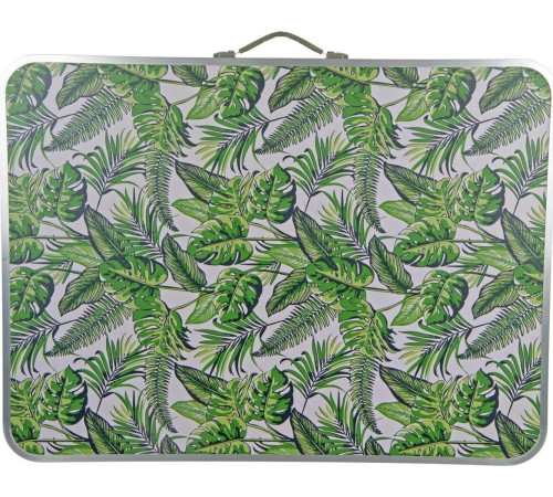 Стіл кемпінговий розкладний Enero і 2 крісла 80 x 60 x 70 см - зелено-біле