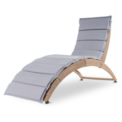 Шезлонг DiVolio Ciampino 162 х 64 х 94 см - бежево-сірий