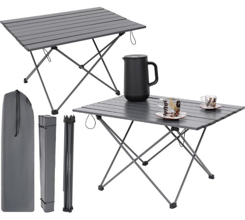 Стіл туристичний розкладний Enero 68 х 46 х 40 см - сірий