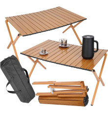 Стіл туристичний Enero з сумкою 90 х 60 х 45 см - коричневий