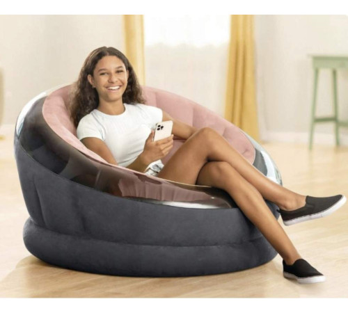 Крісло надувне INTEX 68582 112x109x69 см, коралове Крісло надувне INTEX 68582 112x109x69 см, коралове