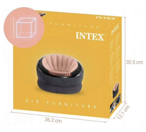 Крісло надувне INTEX 68582 112x109x69 см, коралове Крісло надувне INTEX 68582 112x109x69 см, коралове