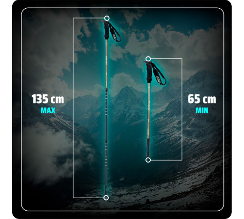 Трекінгові палиці Neo-Sport NS-381, зелені