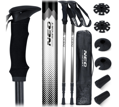 Трекінгові палиці Neo-Sport NS-381, сріблястий