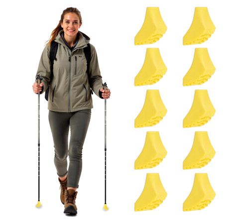 Накладки для трекінгових палиць Neo-Sport 10 шт., жовті