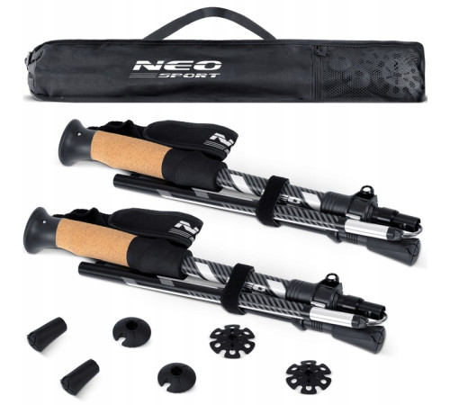 Трекінгові палиці Neo‑Sport NS‑382, чорні