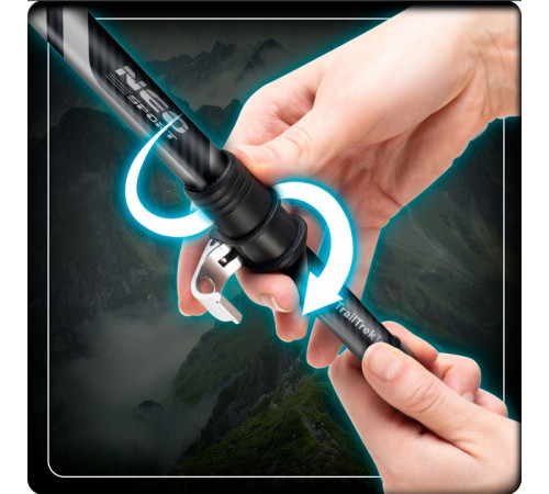 Трекінгові палиці Neo‑Sport NS‑382, чорні