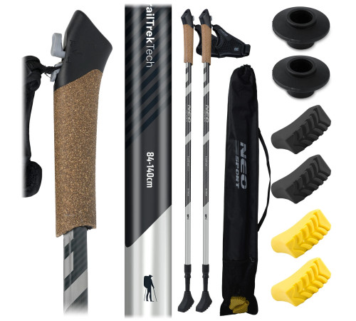 Трекінгові палиці Neo‑Sport NS‑383, чорні