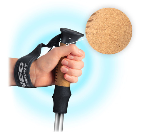 Трекінгові палиці Neo-Sport NS-380, сріблястий