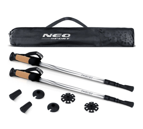 Трекінгові палиці Neo-Sport NS-380, сріблястий