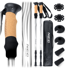 Трекінгові палиці Neo-Sport NS-380, сріблястий