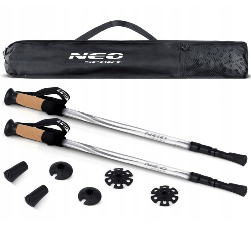 Трекінгові палиці Neo-Sport NS-380, сріблястий