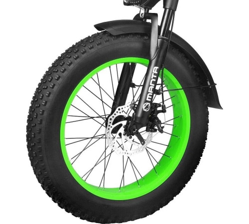 Електричний велосипед Manta FAT Flinston 20" 350W MES2002N чорно-зелений Електричний велосипед Manta FAT Flinston 20" 350W MES2002N чорно-зелений