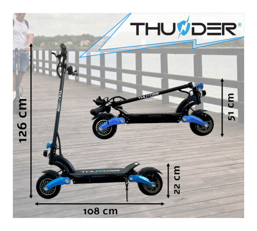 Електросамокат THUNDER FLUX 1000W 48V 18Ah Електросамокат THUNDER FLUX 1000W 48V 18Ah