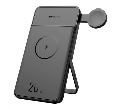 Повербанк бездротовий 2-в-1 Proove Power Stand 20W 10000mAh, чорний