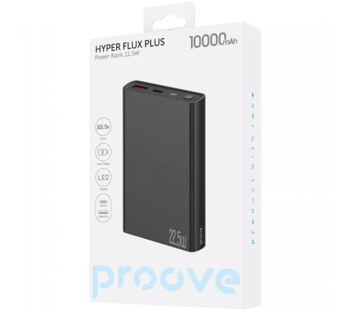 Повербанк Proove Hyper Flux Plus 22.5W 10000 mAh, чорний