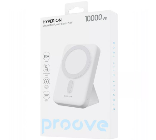 Повербанк Proove Hyperion 2025 20W 10000 mAh, білий