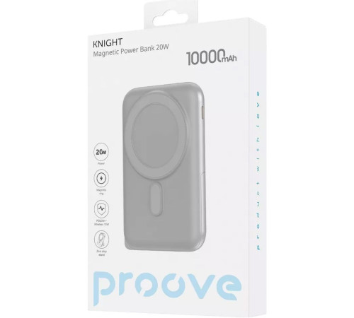 Повербанк Proove Knight 20W 10000 mAh, темно-сірий