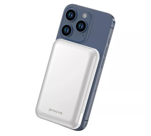 Повербанк Proove Vibe Energy Plus 22.5W 10000 mAh, сріблясто-білий