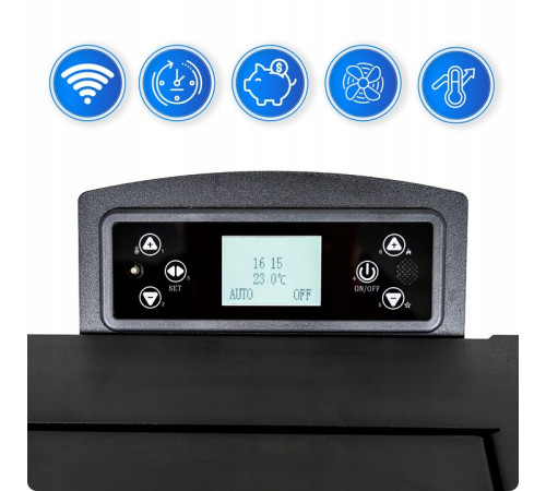 Пелетна піч-камін THUNDER KARMEN BLACK 10 кВт